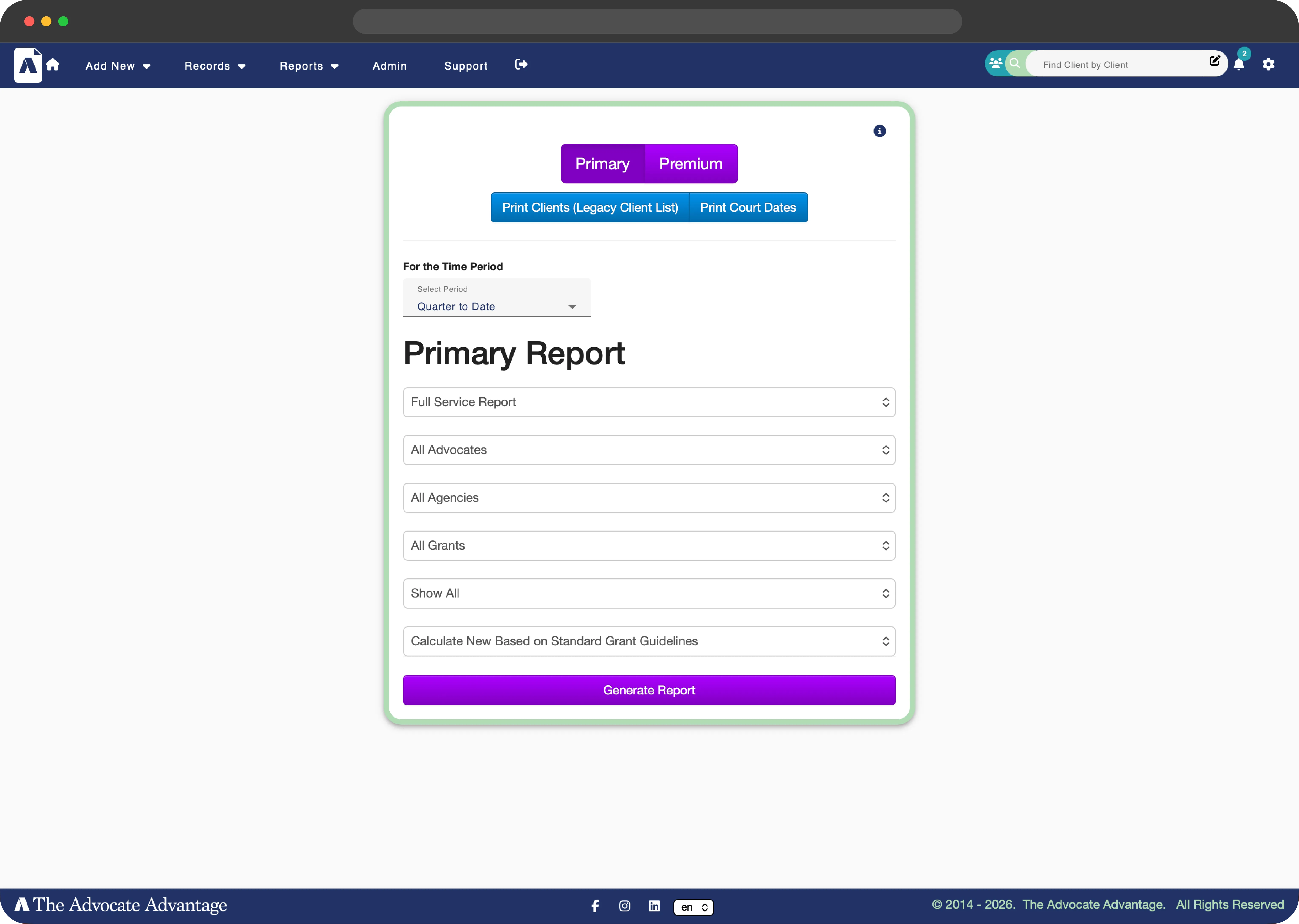 VSTracking dashboard