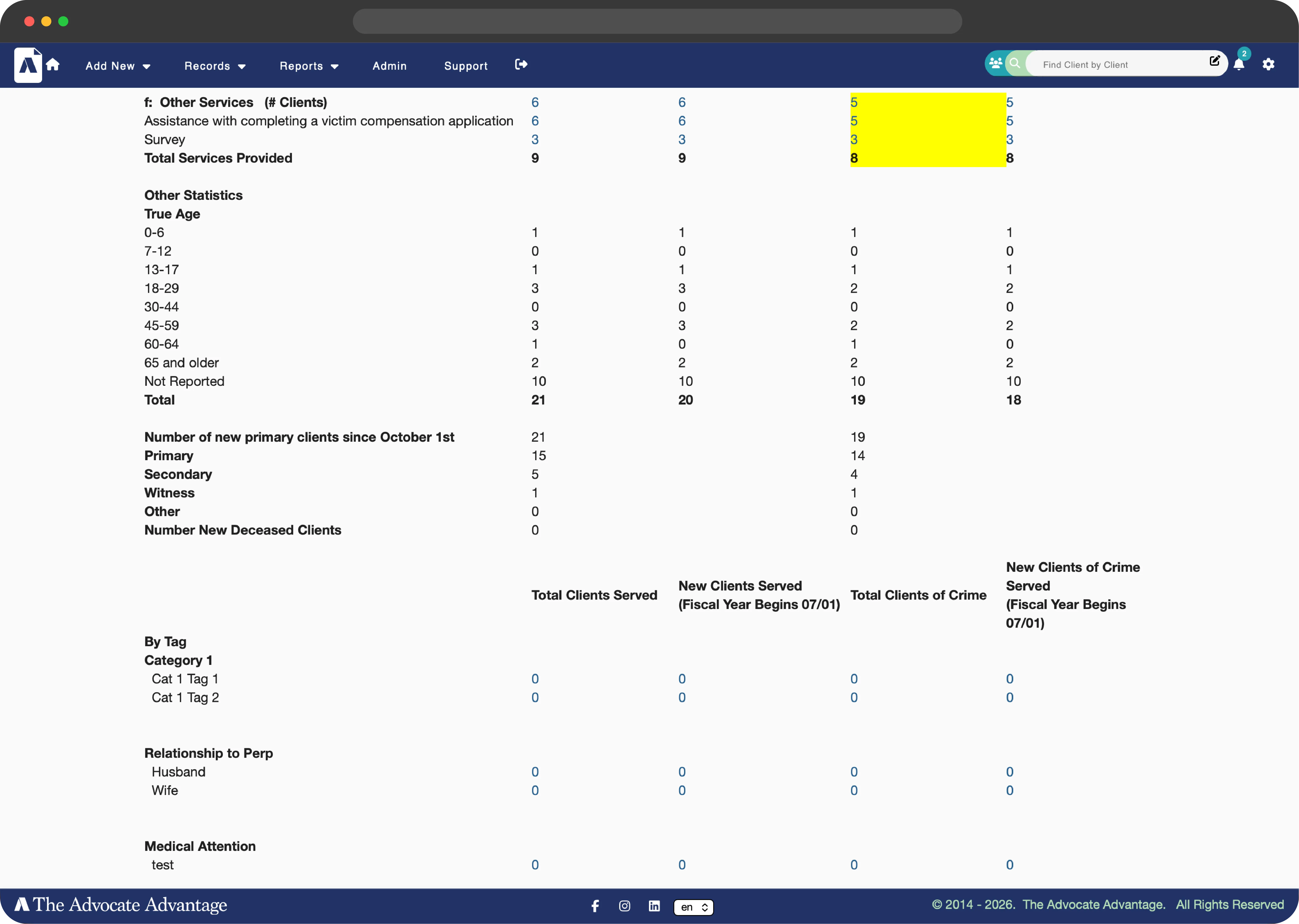 VSTracking services summary